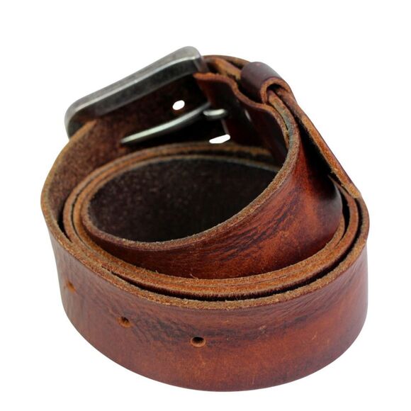 CLASSIC SADDLE BROWN GENUINE LEATHER 1 3/8"Wd CASUAL DRESS MEN'S BELT Sz 40 (R41 - Picture 4 of 11